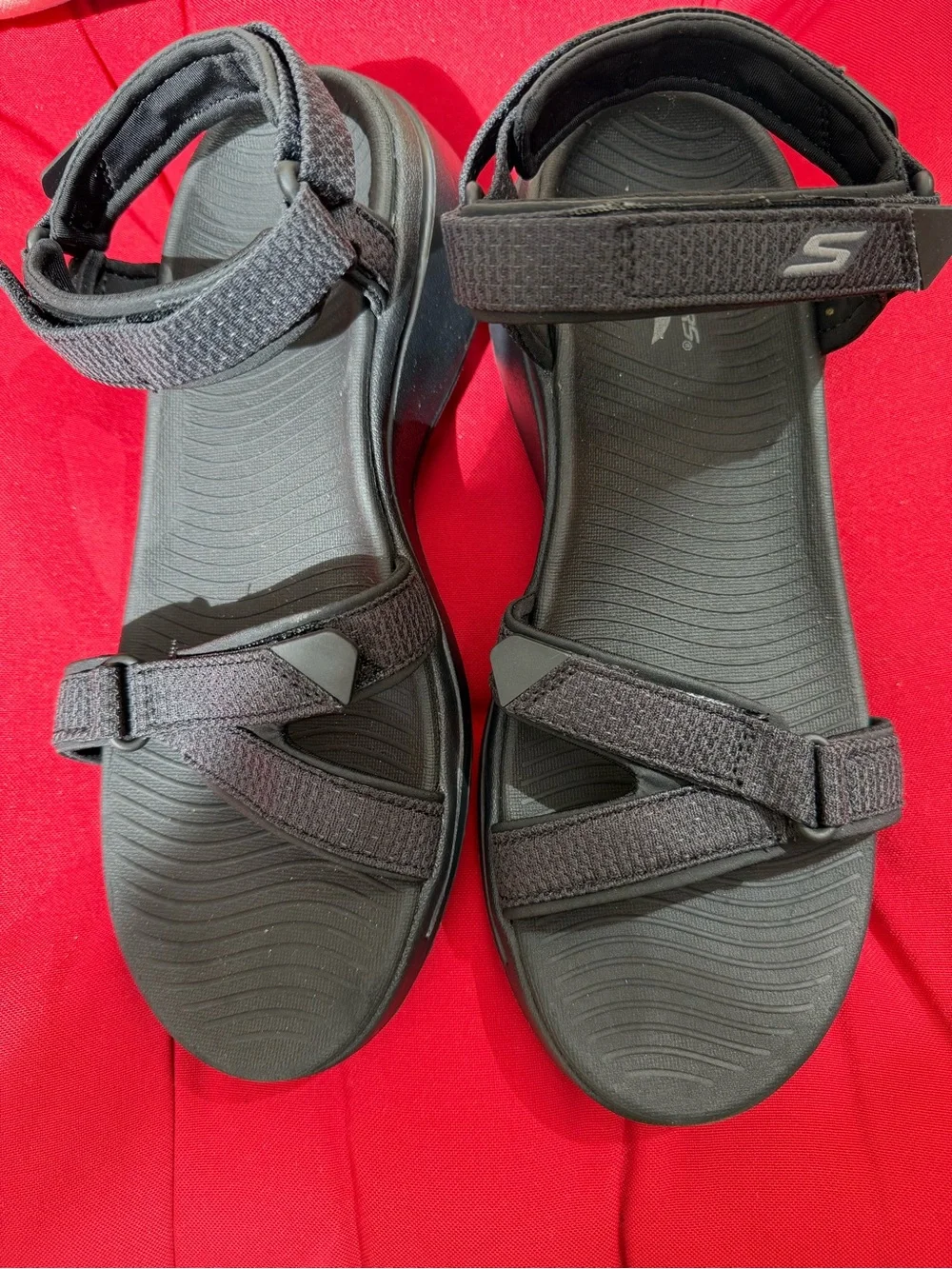 Skechers Women's Black Platform Sport Sandals